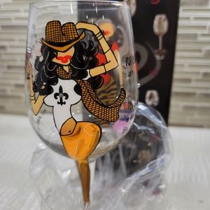 🍷Bottoms UP! Raven Hair Wine Glass *NEW